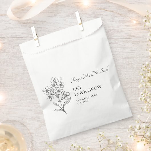 Sachets En Papier Laisser l'amour grandir Oubliez-moi pas de semence (Coupé)