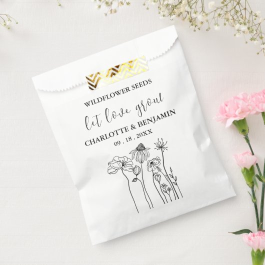 Sachets En Papier Laisser l'amour grandir Rustique Fleur sauvage Mar (Scellé)