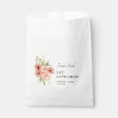 Sachets En Papier Laisser l'amour grandir Zinnia Mariage de semences (Devant)