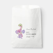 Sachets En Papier Laisser l'amour pousser Mariage de graines de pois (Devant)