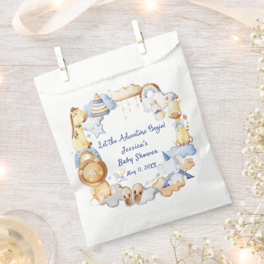 Sachets En Papier Laisser l'aventure commencer petit bébé Baby showe (Coupé)