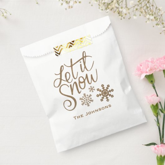 Sachets En Papier Laisser neiger Noël Fête Favoriser Sac (Scellé)