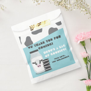 Sachets En Papier Lait de vache BLEU et biscuits Baby shower Favoris