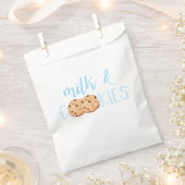 Sachets En Papier Lait et biscuits bleu fête d'anniversaire (Coupé)