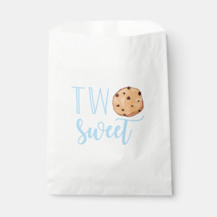 Sachets En Papier Lait et biscuits bleus 2e anniversaire deux doux