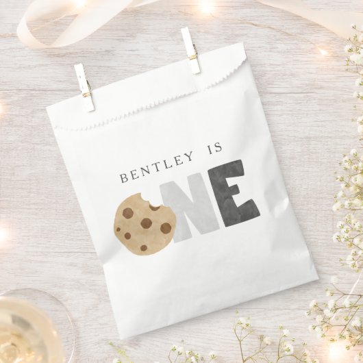 Sachets En Papier Lait et biscuits Première fête d'anniversaire Fave (Coupé)