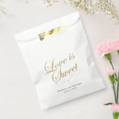 Sachets En Papier L'amour blanc et or est doux traitement Favoriser (Scellé)