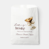 Sachets En Papier L'amour brasse Bow Espresso Martini Fête des marié (Devant)