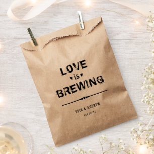 Sachets En Papier L'amour brasse du thé au café Mariage