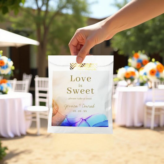 Sachets En Papier L'amour coloré est Mariage doux