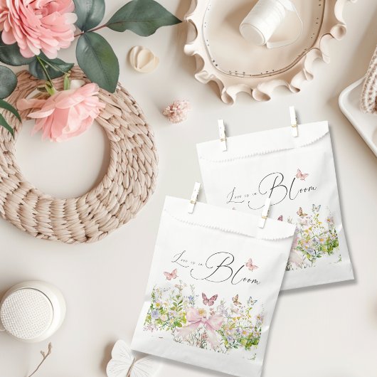 Sachets En Papier L'amour dans Boom Fleur sauvage Pink Bow Fête des