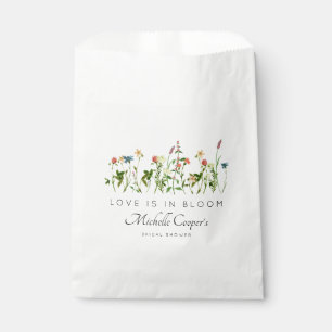 Sachets En Papier L'amour est dans la Fête des mariées en fleur