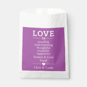 Sachets En Papier L'amour est… des noms faits sur commande et des