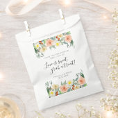 Sachets En Papier L'amour est douce Pêche Floral Mariage Buffet (Coupé)