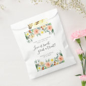 Sachets En Papier L'amour est douce Pêche Floral Mariage Buffet (Scellé)