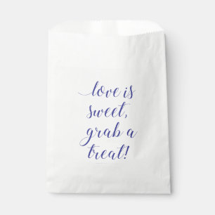 Sachets En Papier L'Amour Est Doux Attraper Une Treat Marine Bleu Fa
