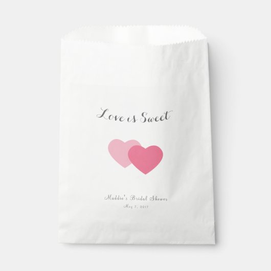 Sachets En Papier L'amour est doux Coeurs Fête des mariées Favoriser (Devant)