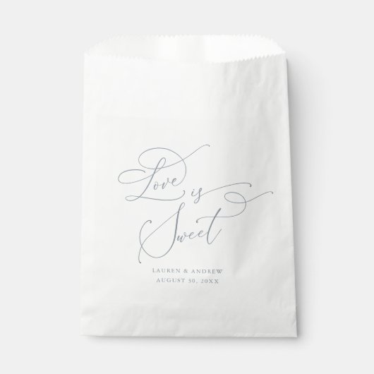 Sachets En Papier L'amour est doux Elegant Dusty Mariage (Devant)