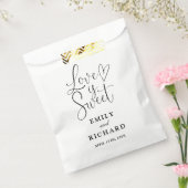 Sachets En Papier L'Amour Est Doux Élégant Noir Et Blanc Mariage (Scellé)