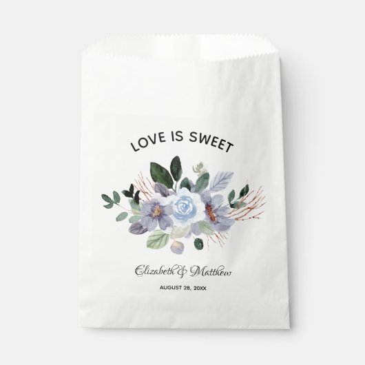 Sachets En Papier L'amour est doux Elegant Purple Floral Mariage (Devant)