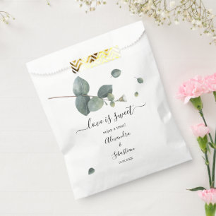 Sachets En Papier L'amour est doux Eucalyptus Mariage Sweet Treat Fa