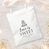 Sachets En Papier L'amour est doux | gâteau Mariage (Coupé)
