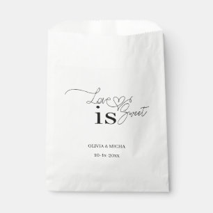 Sachets En Papier L'amour est doux : Mariage de script élégant