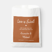 Sachets En Papier L'amour est doux mariage en terre cuite moderne (Devant)