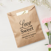 Sachets En Papier L'amour est doux Mariage noir Monogramme (Scellé)