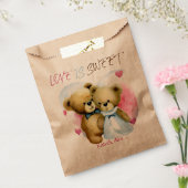Sachets En Papier L'amour est doux, mignonne ours Mariage (Scellé)