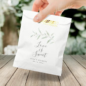 Sachets En Papier L'amour est doux minimum de verdure mariage rustiq