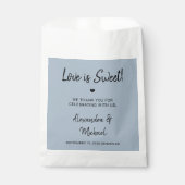 Sachets En Papier L'amour est doux moderne bleu mariage (Devant)