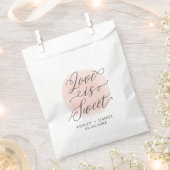 Sachets En Papier L'amour est doux, moderne Mariage Treat Sacks, (Coupé)