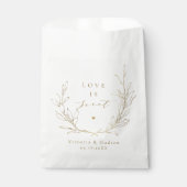 Sachets En Papier L'amour est doux Or simple mariage de couronne bot (Devant)