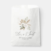 Sachets En Papier l'amour est doux pampas herbe mariage floral (Devant)