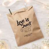 Sachets En Papier L'amour est doux Petit Bit Nuts Mariage (Coupé)