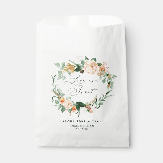 Sachets En Papier L'Amour Est Doux Prendre Une Traite Mariage Favor (Devant)