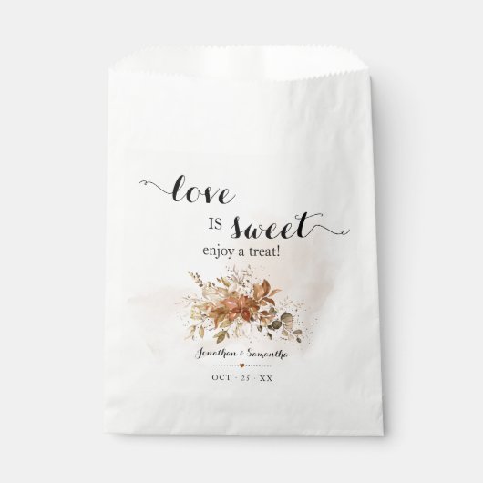 Sachets En Papier L'amour est doux Profitez d'un traitement Automne  (Devant)