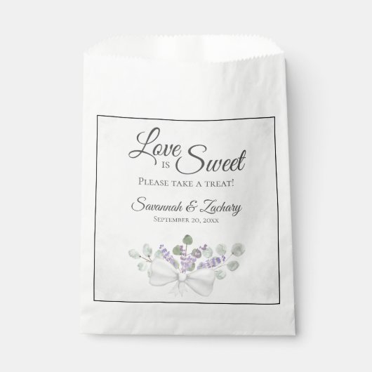 Sachets En Papier L'amour est doux Rustique Eucalyptus & Lavender Ma (Devant)