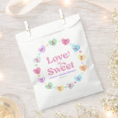 Sachets En Papier L'amour est doux Saint-Valentin Bonbons Réception  (Coupé)