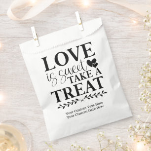 Sachets En Papier L'amour est doux, s'il vous plaît prenez un sac de