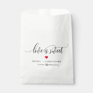 Sachets En Papier L'amour est doux Simple Élégant Mariage de script
