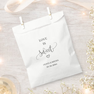 Sachets En Papier L'amour est doux simple Élégant Mariage Keepsaké