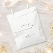 Sachets En Papier L'amour est doux Simple Moderne Chic Script (Coupé)