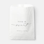Sachets En Papier L'amour est doux Simple Moderne Chic Script (Devant)