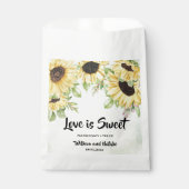 Sachets En Papier L'amour est doux Treat Mariage Sunflower (Devant)
