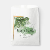 Sachets En Papier L'amour est doux Tropical Palm Mariage Treat (Devant)