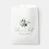 Sachets En Papier l'amour est doux vert mariage (Devant)