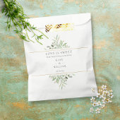 Sachets En Papier L'amour est doux vert Mariage de feuillage