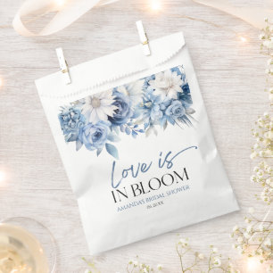 Sachets En Papier L'amour est en fleurs Fête de mariage fleurie bleu